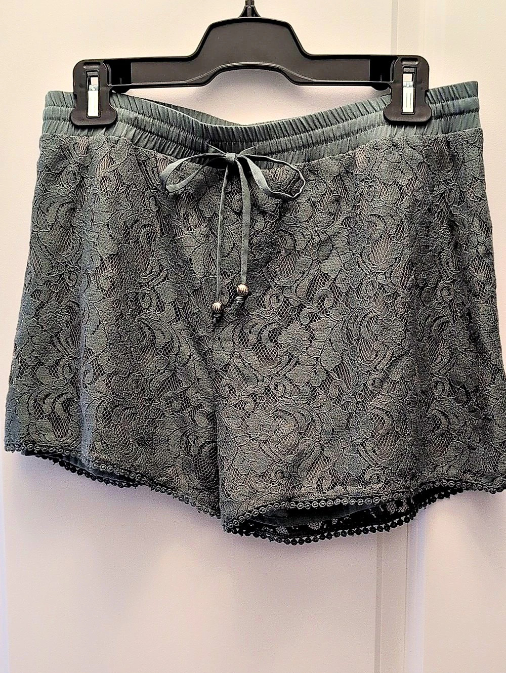 Vero Moda Black Lace Drawstring Shorts